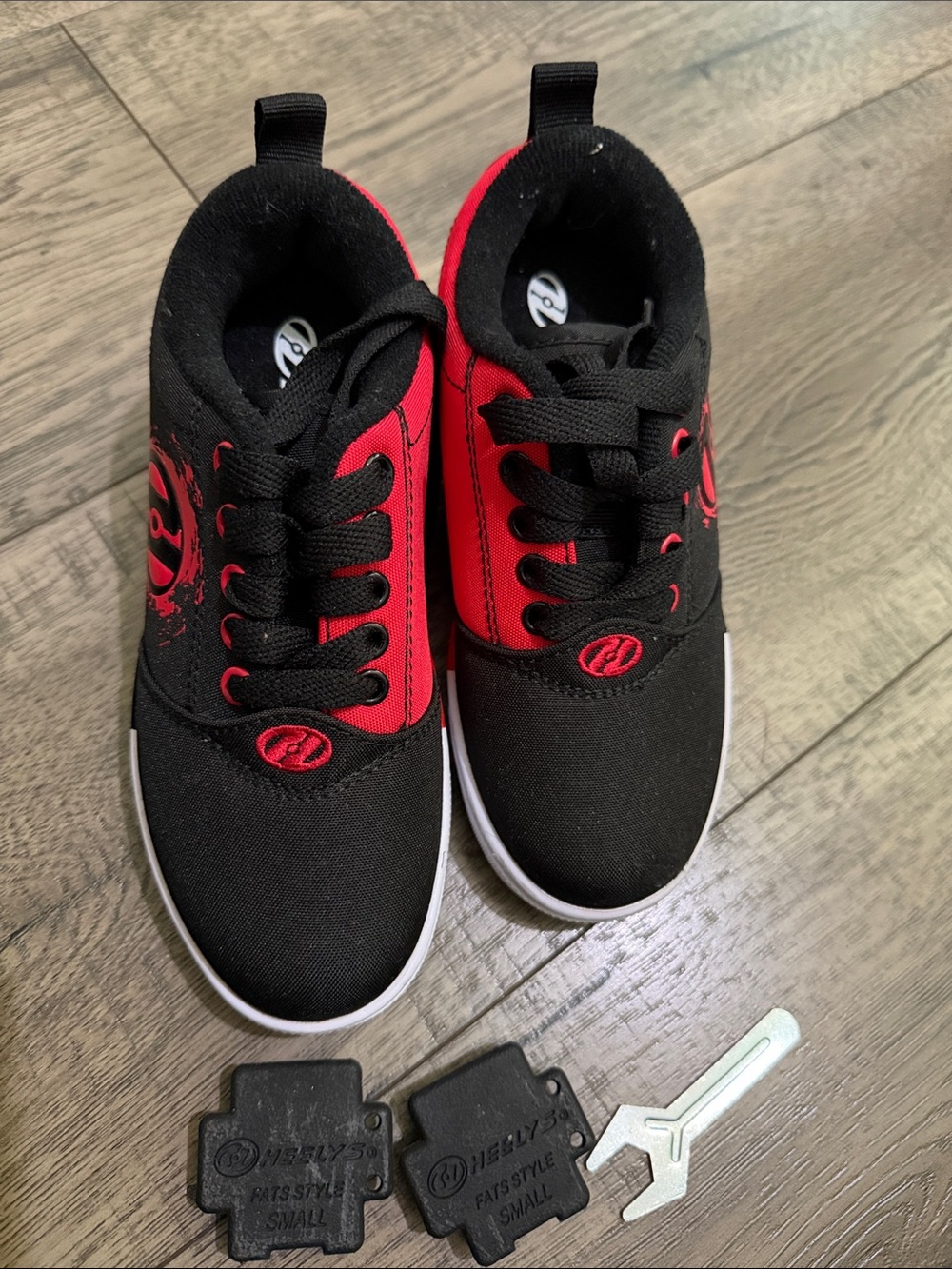 Kids Red and Black HEELYS Skate Shoes